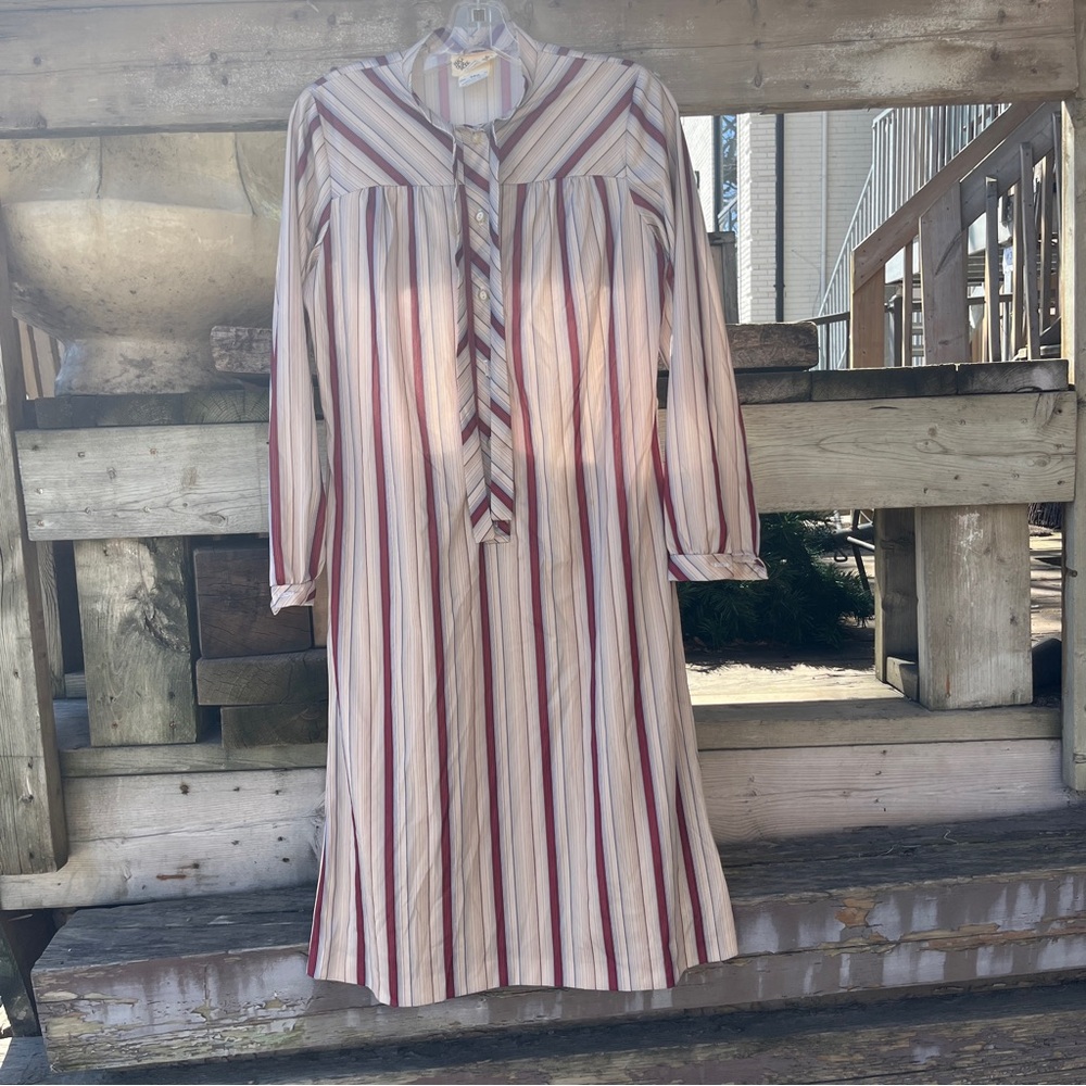 Vintage Sears striped shirt dress.